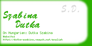szabina dutka business card